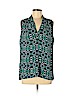 Laundry by Shelli Segal 100% Polyester Teal Sleeveless Blouse Size M - photo 1
