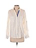 Skies Are Blue 100% Cotton Ivory Long Sleeve Button-Down Shirt Size S - photo 1