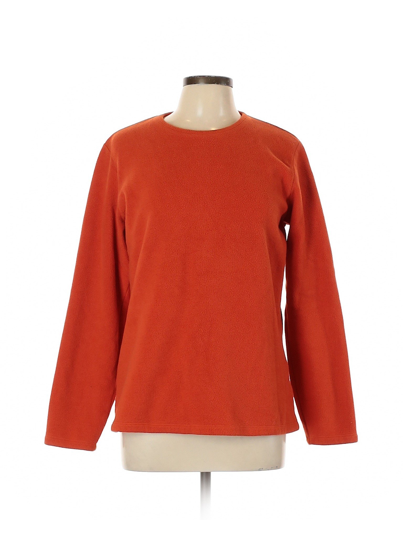 Lands' End Women Orange Fleece 10 | eBay