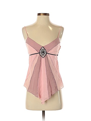BCBGMAXAZRIA Sleeveless Silk Top (view 1)