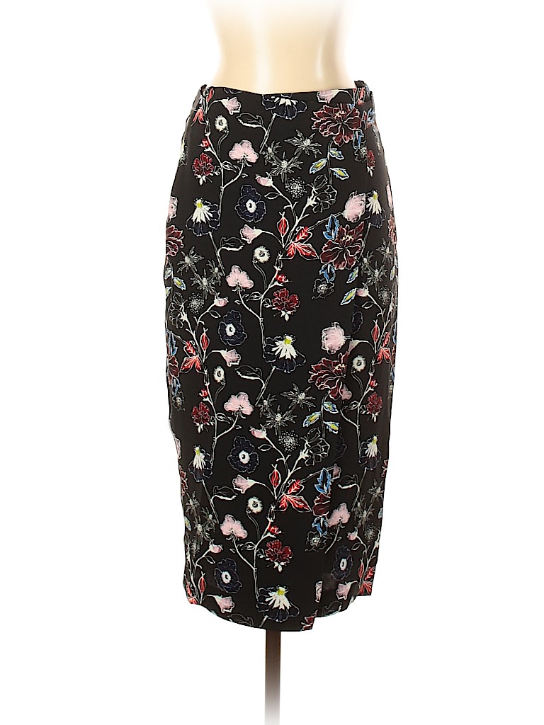 A.L.C. 100% Silk Black Silk Skirt Size 0 - photo 1