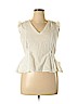Tahari by ASL 100% Cotton White Short Sleeve Blouse Size XL - photo 1