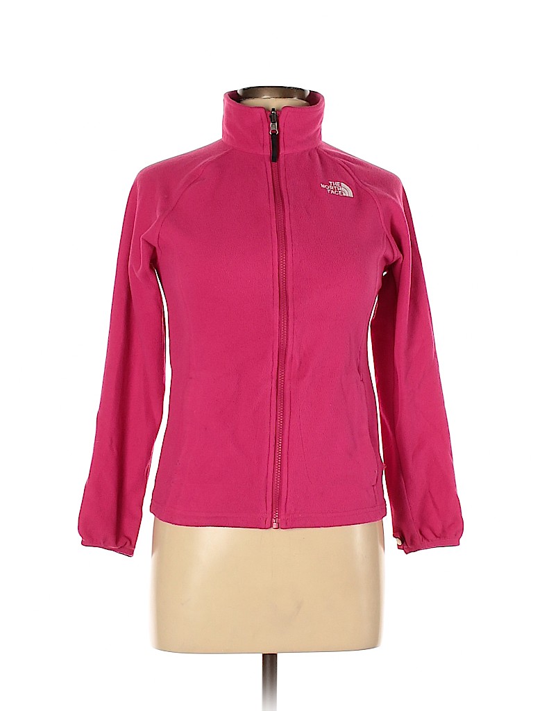 The North Face 100% Polyester Solid Pink Fleece Jacket Size L (Youth ...