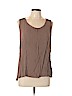 Pleione 100% Rayon Tan Sleeveless Blouse Size L - photo 1