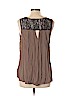 Pleione 100% Rayon Tan Sleeveless Blouse Size L - photo 2