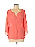 Zac & Rachel Pink 3/4 Sleeve Top Size L (petite) - photo 1