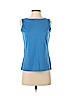 Talbots 100% Cotton Blue Sleeveless Blouse Size P (petite) - photo 1