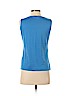 Talbots 100% Cotton Blue Sleeveless Blouse Size P (petite) - photo 2