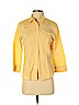 Talbots 100% Cotton Yellow 3/4 Sleeve Button-Down Shirt Size S (petite) - photo 1