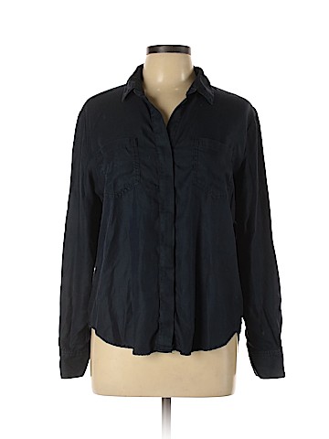 Aqua Long Sleeve Button-Down Shirt (view 1)