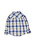Old Navy 100% Cotton Plaid Blue Long Sleeve Button-Down Shirt Size 4T - photo 2