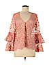 Alexis Pink Long Sleeve Blouse Size M - photo 1