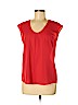 J. Crew Factory Store 100% Polyester Red Sleeveless Blouse Size 8 (petite) - photo 1