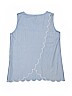 Assorted Brands 100% Cotton Blue Sleeveless Blouse Size 10 - photo 2