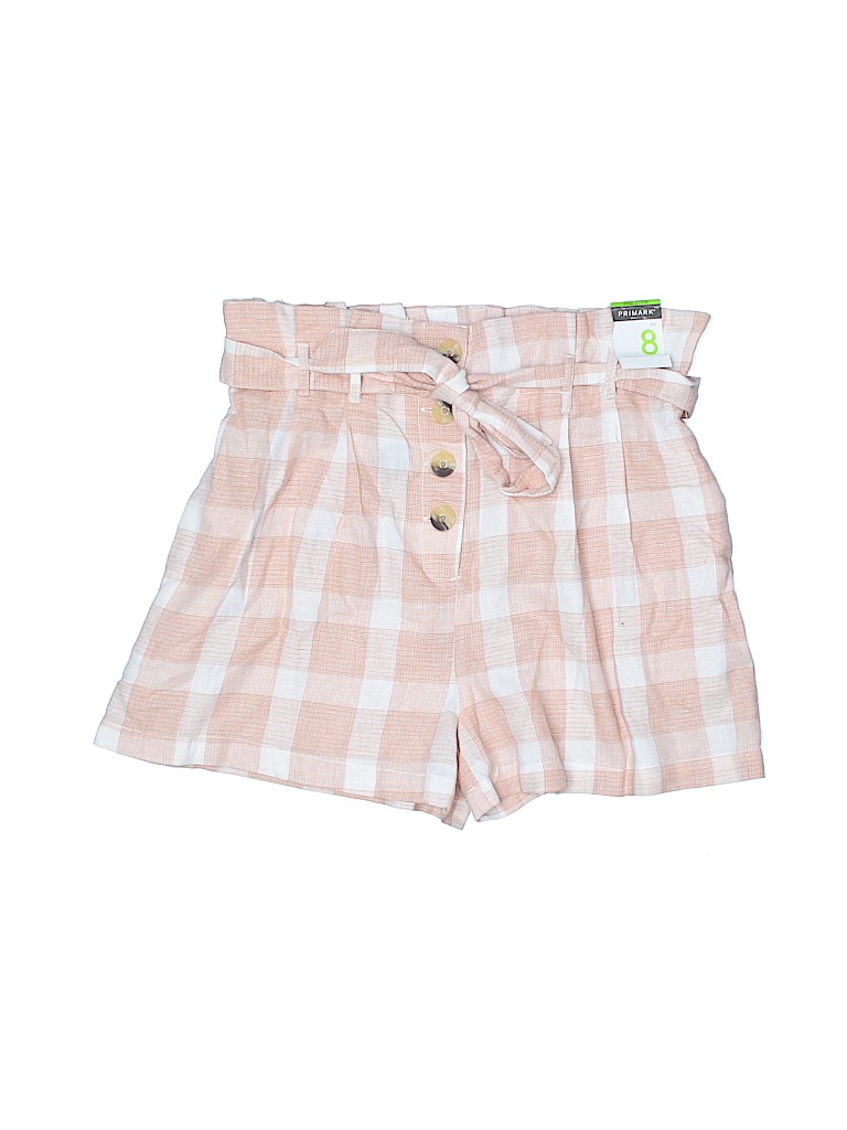 Primark Checkered Gingham Tan Shorts Size 8 58 off thredUP