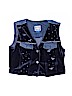 Monique Fashions Solid Blue Vest Size 4 - photo 1