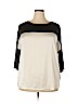 ELOQUII 100% Polyester Ivory 3/4 Sleeve Blouse Size 18 - 20 Plus - photo 1