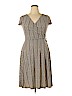 London Times Brown Casual Dress Size 14 (petite) - photo 1