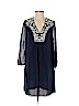 Diane von Furstenberg 100% Silk Blue Casual Dress Size 4 - photo 1