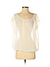 Ann Taylor Factory 100% Polyester Ivory Short Sleeve Blouse Size S - photo 1