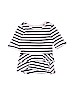 Crazy 8 100% Cotton Stripes Black Short Sleeve Top Size M (kids) - photo 1