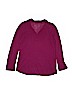 Splendid 100% Rayon Solid Purple Long Sleeve Top Size 14 - photo 2