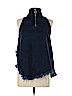 Marques'Almeida 100% Cotton Blue Sleeveless Blouse Size L - photo 1