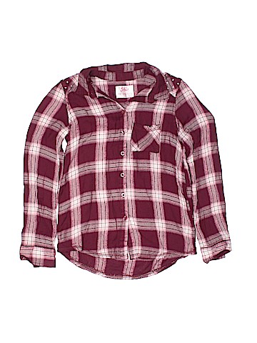 Justice Long Sleeve Button-Down Shirt (view 1)