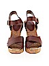Charles David 100% Leather Brown Wedges Size 8 - photo 2