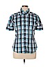 Savile Row 100% Cotton Blue Short Sleeve Button-Down Shirt Size 3X - photo 1