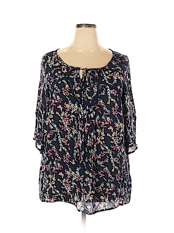 Evans 3/4 Sleeve Blouse (view 1)