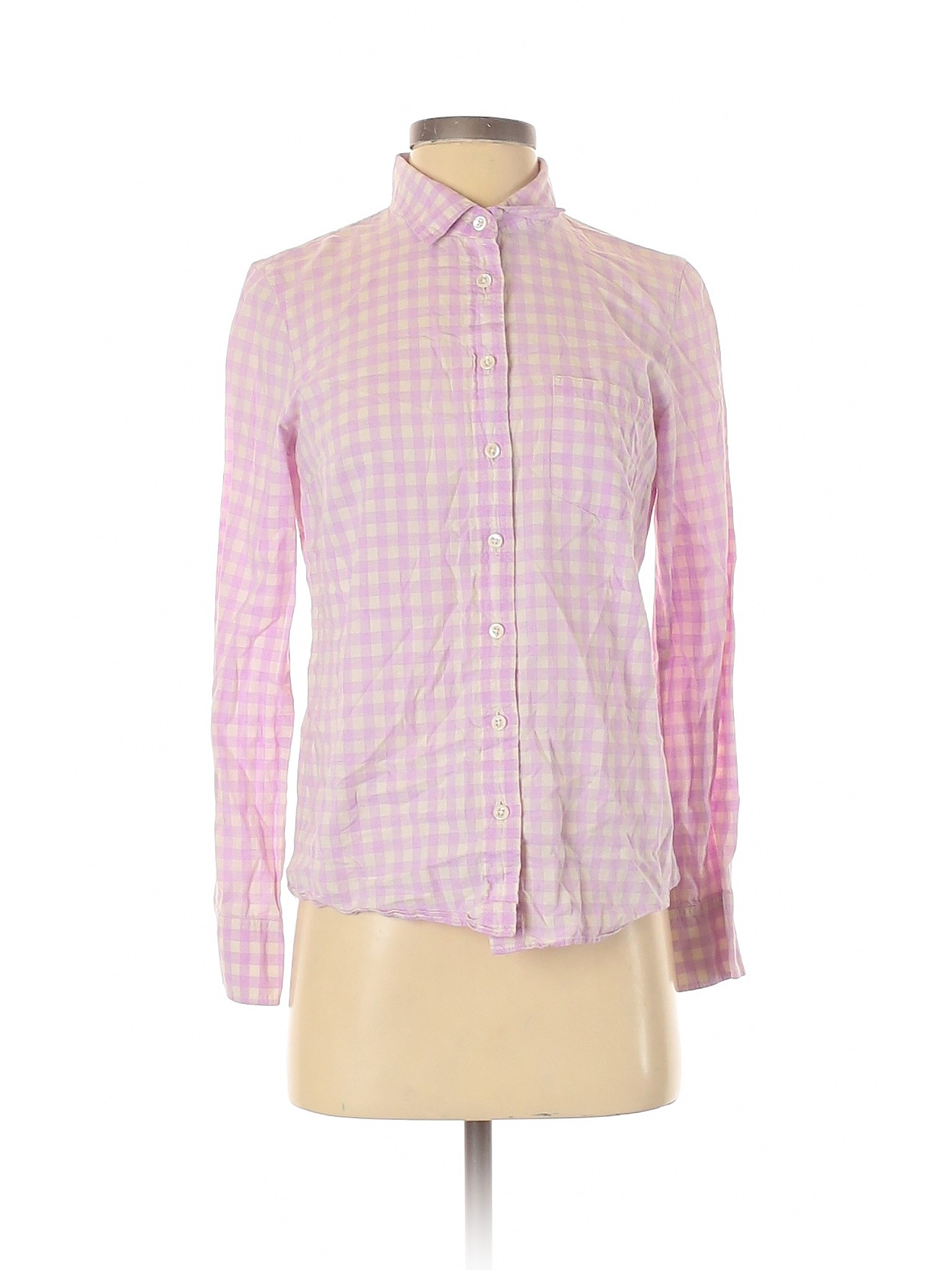 J.Crew Women Purple Long Sleeve Button-Down Shirt 0 | eBay