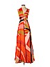 Issa London 100% Silk Orange Cocktail Dress Size 4 - photo 1