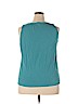 Ann Taylor LOFT 100% Cotton Blue Sleeveless Top Size XL - photo 2