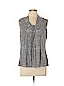 212 Collection 100% Cotton Black Sleeveless Blouse Size L (petite) - photo 1