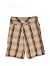 Quiksilver 100% Cotton Plaid Tan Shorts Size 14 - photo 2