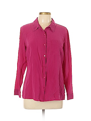 Worthington Long Sleeve Silk Top (view 1)