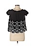Old Navy Black Short Sleeve Blouse Size M (petite) - photo 1