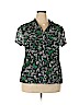 Style&Co 100% Nylon Green Short Sleeve Button-Down Shirt Size 3X - photo 1