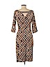 Diane von Furstenberg 100% Silk Brown Casual Dress Size 6 - photo 2