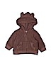 Old Navy 100% Polyester Brown Zip Up Hoodie Size 0-3 mo - photo 1