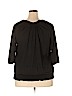MMF by Mary McFadden 100% Polyester Black 3/4 Sleeve Top Size 1X - photo 2