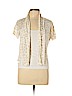 August Silk White Cardigan Size L (petite) - photo 1