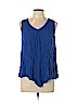 Como 100% Rayon Blue Sleeveless Blouse Size M (petite) - photo 1