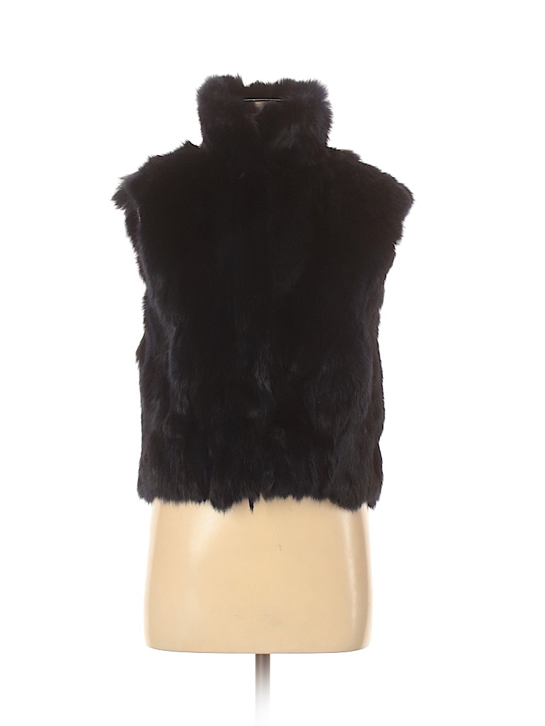 Adrienne Landau 100% Rabbit Solid Black Blue Vest Size M - 71% off ...