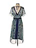 Nicoli 100% Silk Blue Casual Dress Size 6 - photo 2