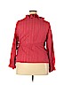Fashion Union 100% Cotton Red Long Sleeve Blouse Size 20 - photo 2