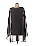 Calypso Cove Black Long Sleeve Silk Top Size S - photo 2