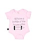 Atpapa Catpapa 100% Cotton Pink Short Sleeve Onesie Size 3-6 mo - photo 1