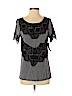 A.n.a 100% Rayon Gray Short Sleeve Top Size M (petite) - photo 1